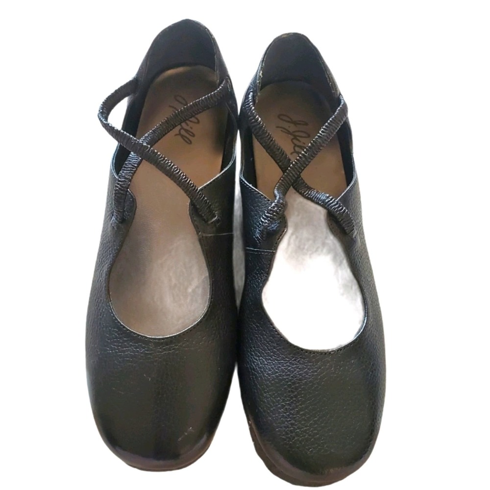 J. Jill Leather Black Ballet Flats - Sz 6M